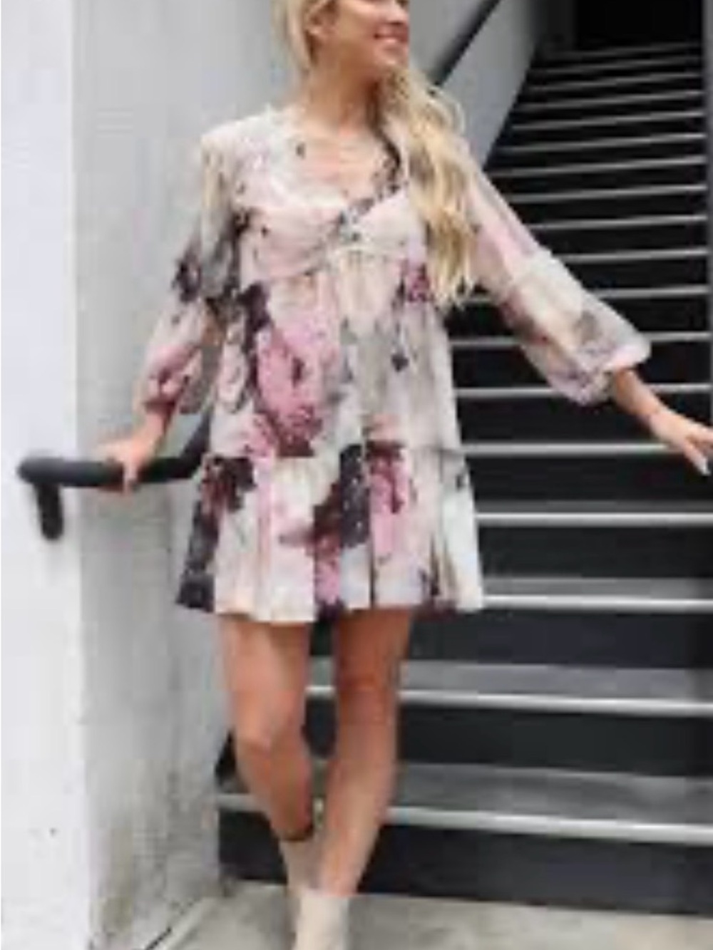 77. Socialite • NWT $110 USD abstract dress w Slip under PTP 21”-24”